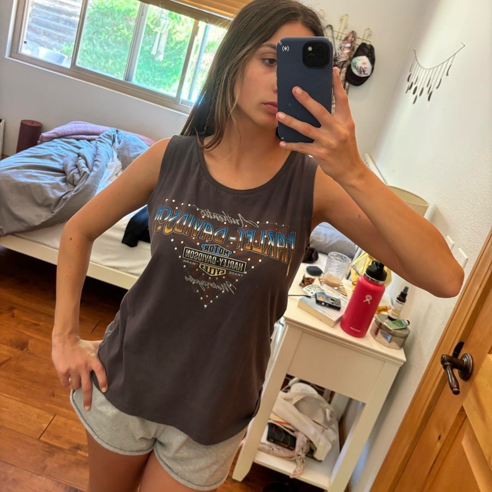 Vintage rhinestone Harley Davidson new Orleans tank